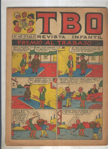 TBO numero 637: Premio al trabajo (Ayne), (numerado 1 en trasera)