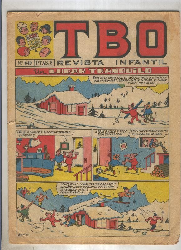 TBO numero 640: Un lugar tranquilo (Blanco), (numerado 1 en trasera)