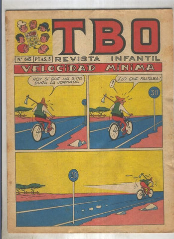 TBO numero 645: Velocidad minima (Coll), (numerado 2 en trasera)