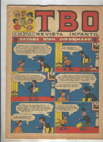 TBO numero 646: Estaba bien informado (Urda), (numerado 2 en trasera)