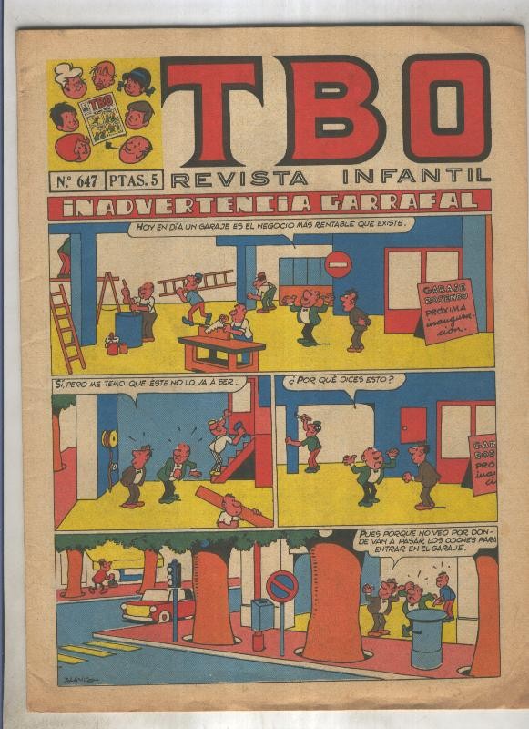 TBO numero 647: Inadvertencia garrafal (Blanco)