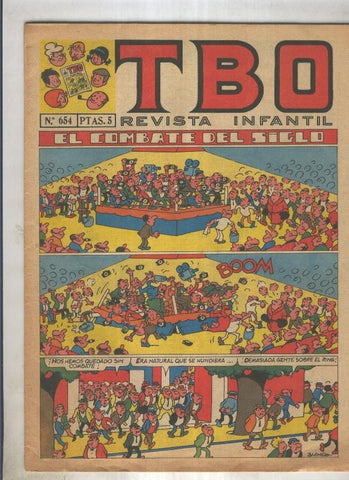 TBO numero 654: El combate del siglo (Blanco), (numerado 1 en trasera)