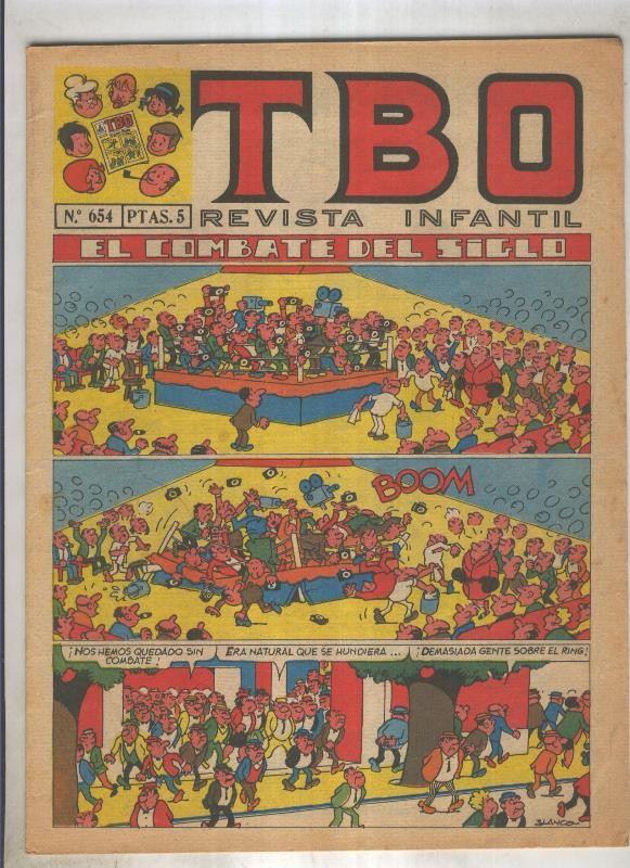 TBO numero 654: El combate del siglo (Blanco), (numerado 2 en trasera)