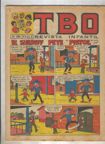 TBO numero 656: El sheriff pete pistol (ayne), (numerado 2 en trasera)