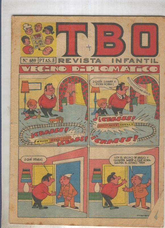 TBO numero 689: Vecino diplomatico (Moreno), (numerado 2 en trasera)