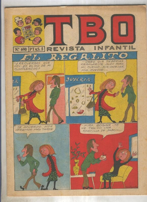 TBO numero 690: El regalito (Muntañola), (numerado 2 en trasera)