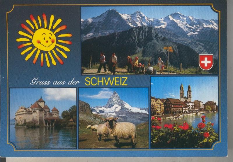 Postal 015807: Vistas diveras de Suiza