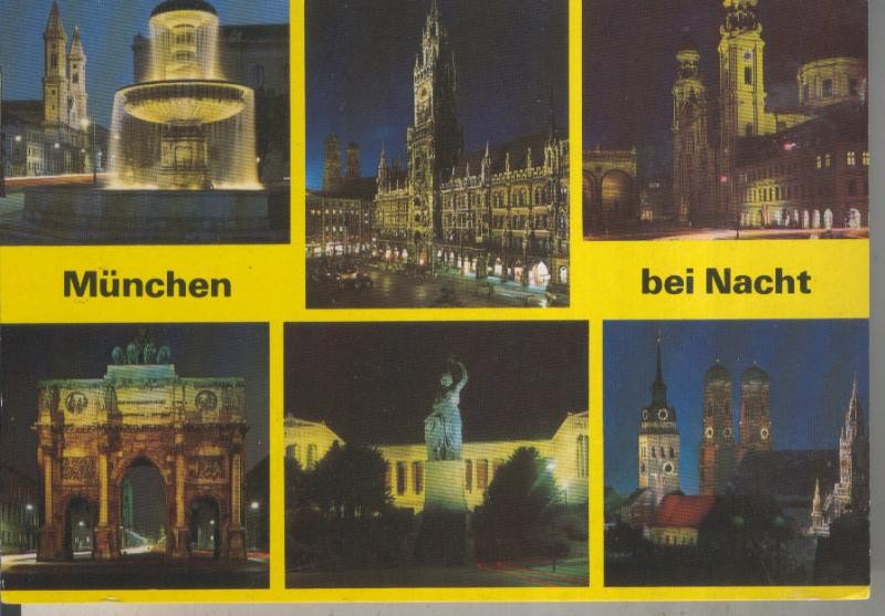 Postal 015808: Vistas diversas de Munchen, Alemania
