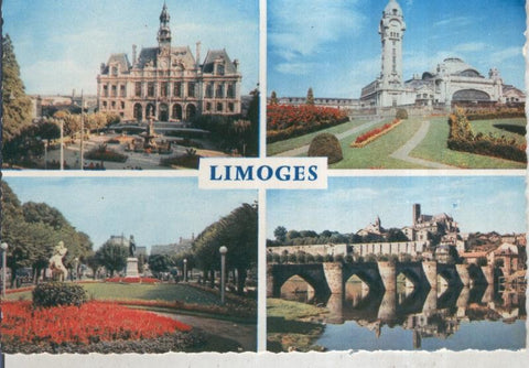 Postal 015817: Vistas de Limoges, Francia