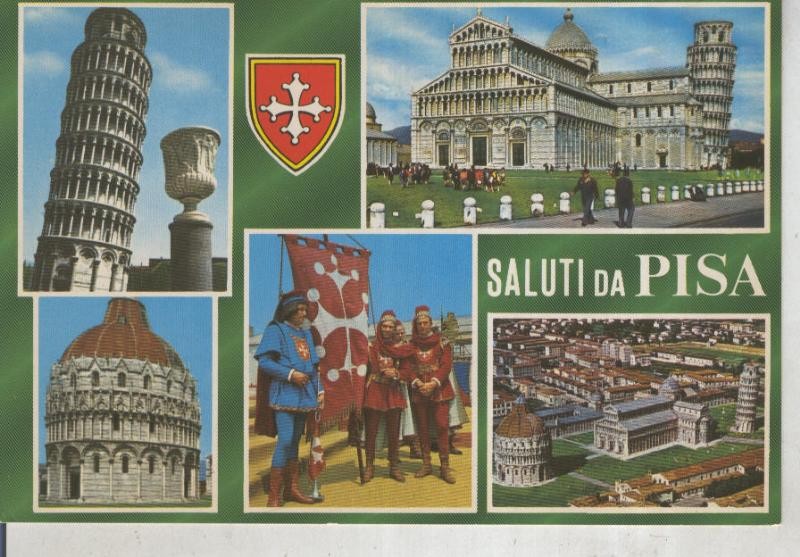 Postal 015846: Vistas diversas de Pisa, italia
