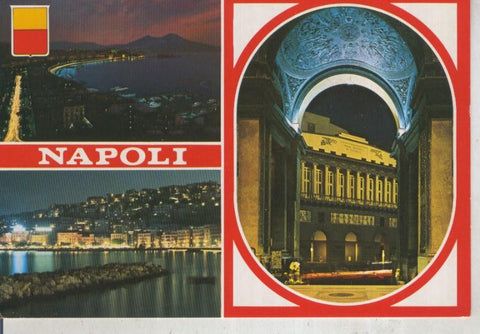 Postal 015857: Napoles de noche, italia