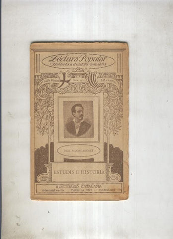 Lectura Popular Biblioteca D,autors catalans numero 192: Estudis de historia