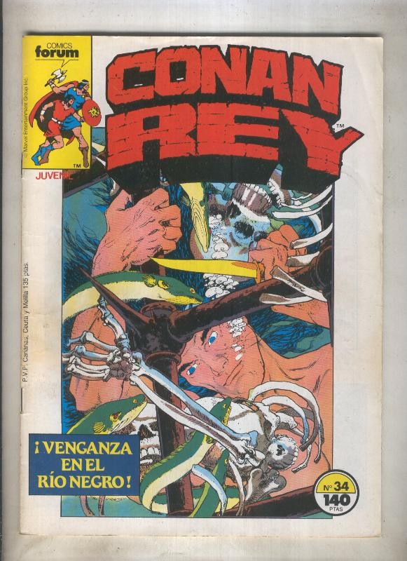 Conan Rey numero 34 (numerado 1 en trasera, aviejado)