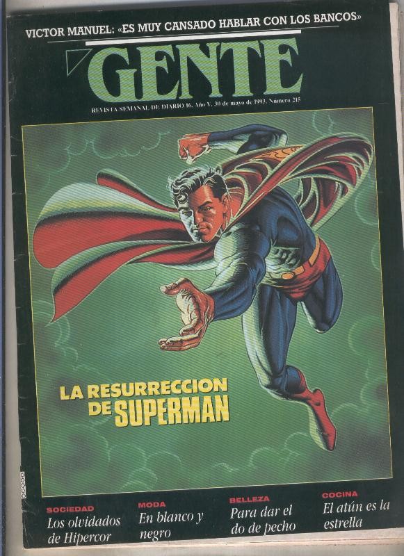 Gente revista semanal de diario 16 numero 215 del 30.5.1993