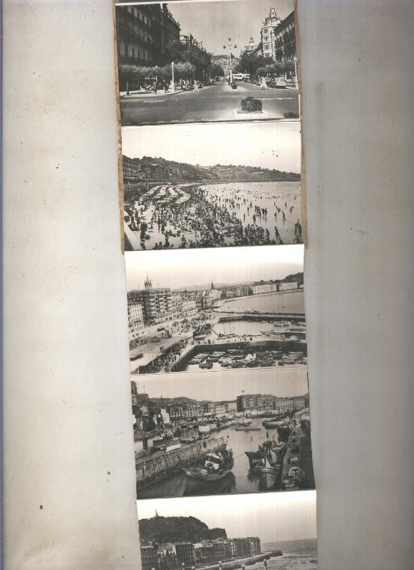 Recuerdo de San Sebastian: carpeta con minipostales