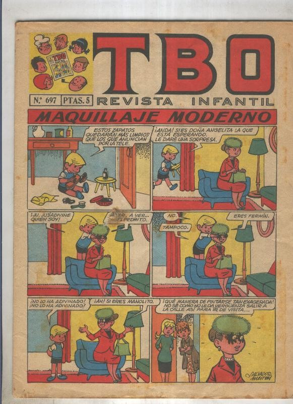 TBO numero 697: Maquillaje moderno (Salvador mestre), (numerado 4 en trasera)