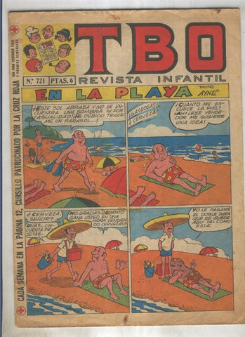 TBO numero 721: En la playa (Ayne), (numerado 2 en trasera)