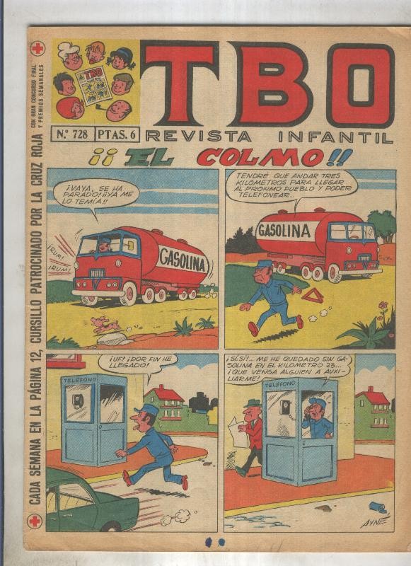 TBO numero 728: El colmo (ayne), (numerado 1 en trasera)