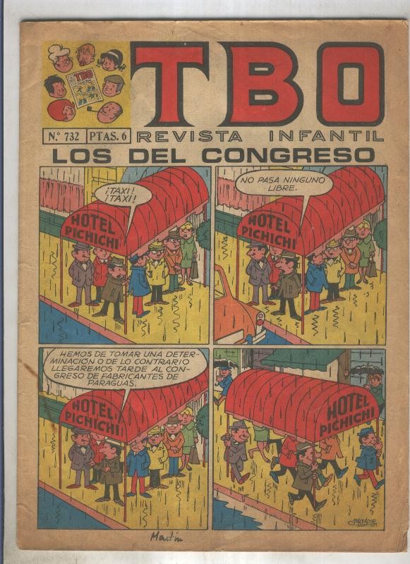 TBO numero 732: Los del congreso (Salvador Mestre), (numerado 3 en trasera)