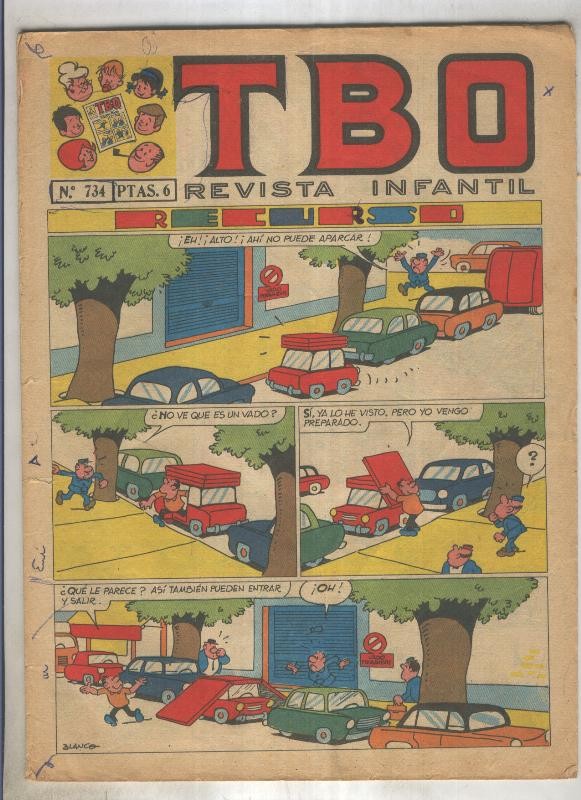 TBO numero 734: Recurso (Blanco), (numerado 1 en trasera)