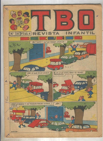 TBO numero 734: Recurso (Blanco), (numerado 1 en trasera)