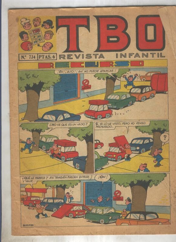 TBO numero 734: Recurso (Blanco), (numerado 3 en trasera)