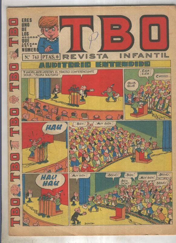 TBO numero 743: Auditorio entendido (Blanco), (numerado 1 en trasera)