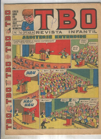 TBO numero 743: Auditorio entendido (Blanco), (numerado 1 en trasera)