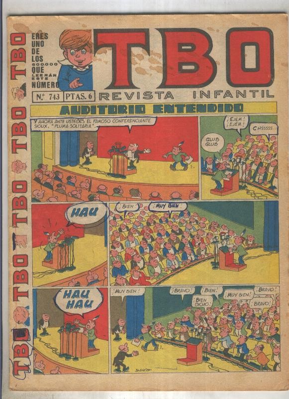 TBO numero 743: Auditorio entendido (Blanco), (numerado 3 en trasera)