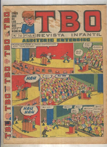 TBO numero 743: Auditorio entendido (Blanco), (numerado 3 en trasera)
