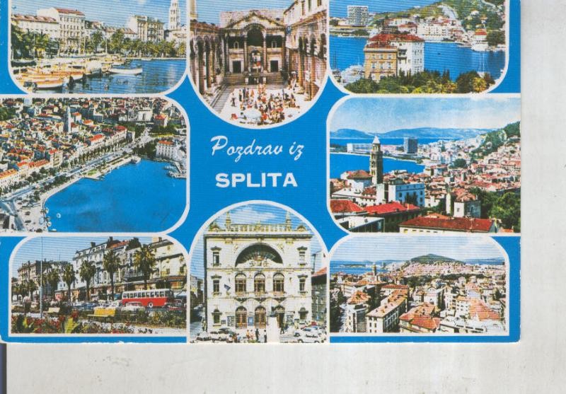 Postal 015860: Vistas varias de Split, yugoslavia