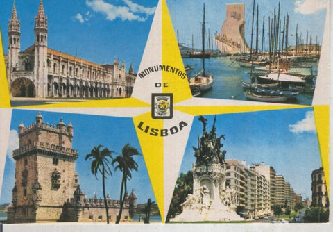 Postal 015879: vistas de Lisboa, Portugal