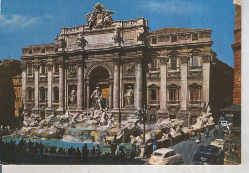 Postal 015887: Fontana de Trevi en Roma, Italia