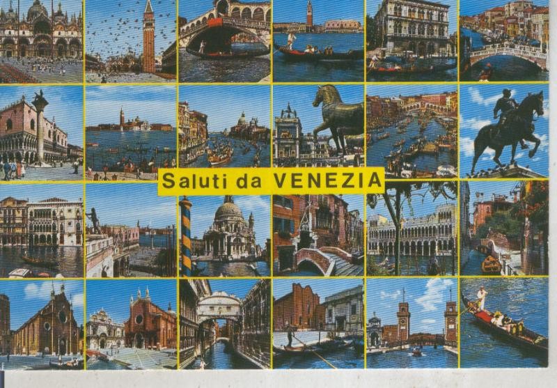 Postal 015891: Vistas varias de Venezia, italia