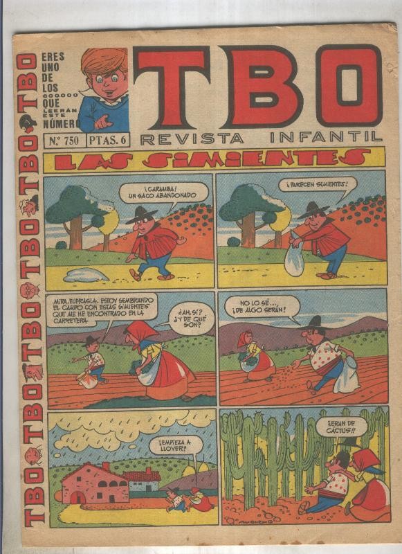 TBO numero 750: las simientes (Moreno), (numerado 2 en trasera)