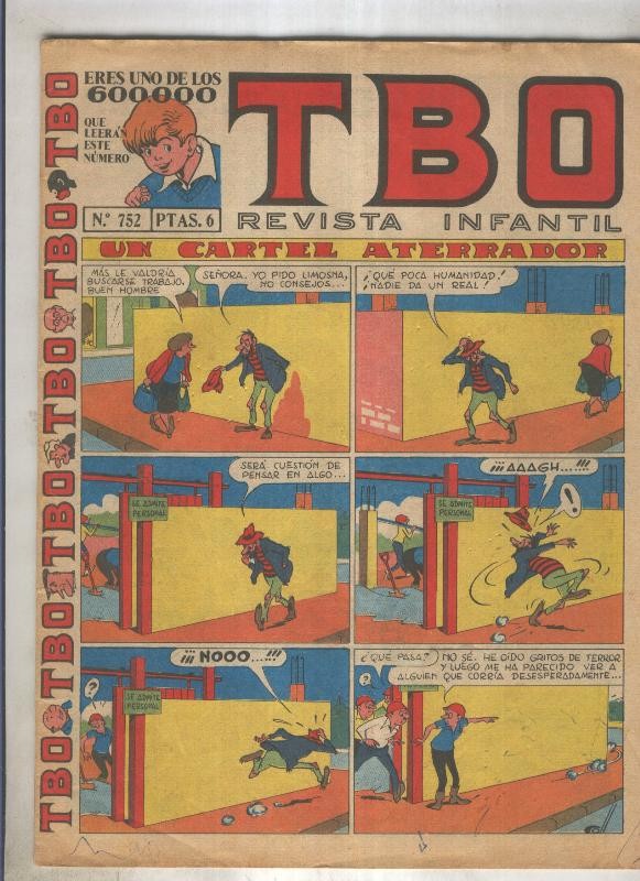 TBO numero 752: Un cartel aterrador (Coll), (numerado 1 en trasera)