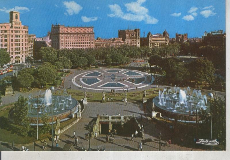 Postal 015905: Plaza de Cataluña de Barcelona