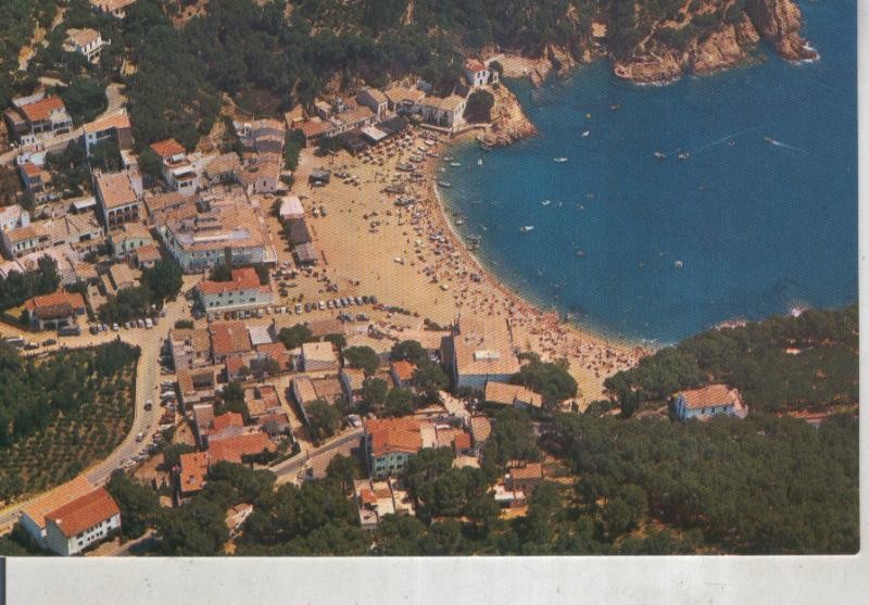 Postal 015938: Vista aerea de Tamariu en la costa brava de Gerona