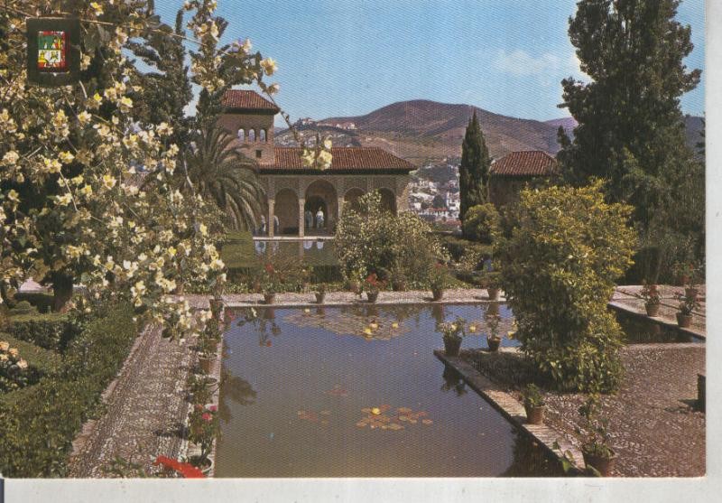 Postal 015955: Jardines del partal de la alhambra de Granada