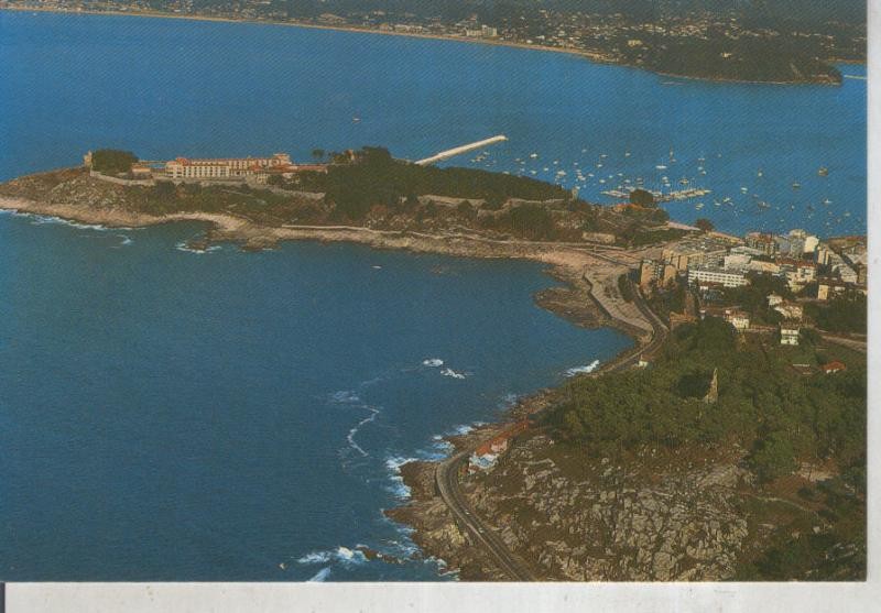 Postal 015960: Vista aerea de Bayona la Real en Pontevedra