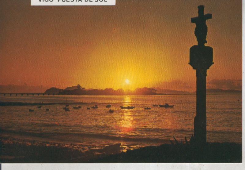Postal 015969: Puesta de sol en Vigo