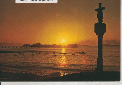 Postal 015969: Puesta de sol en Vigo
