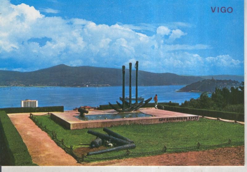 Postal 015974: Monumento a los galeones de Rande de Vigo