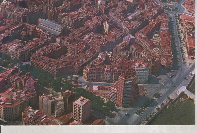 Postal 015993: Vista aerea de la Plaza Canovas del Castillo de Valencia