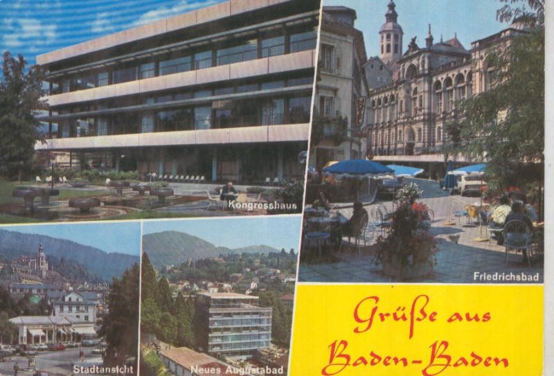 Postal 016008: Vistas varias de Baden Baden