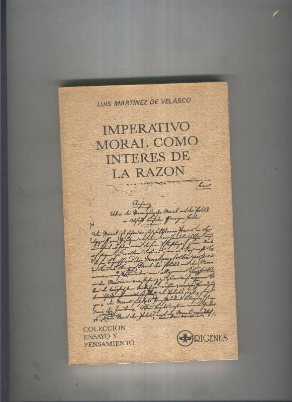 Imperativo moral como interes de la razon