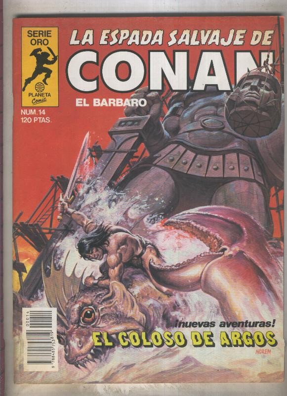 La Espada Salvaje de Conan primera edicion numero 014 (numerado 1 en trasera)