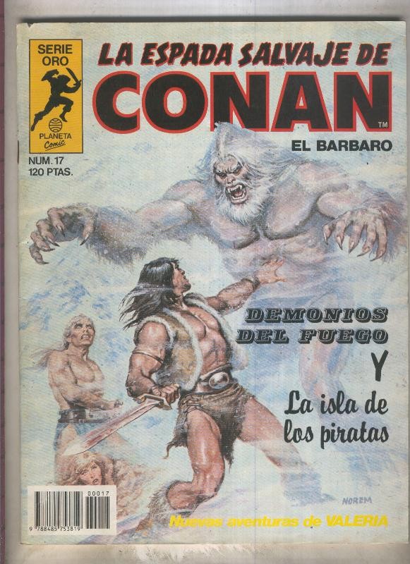 La Espada Salvaje de Conan primera edicion numero 017 (numerado 1 en trasera)