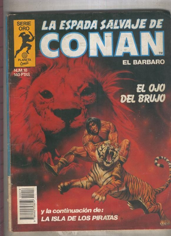 La Espada Salvaje de Conan primera edicion numero 018 (numerado 1 en trasera)