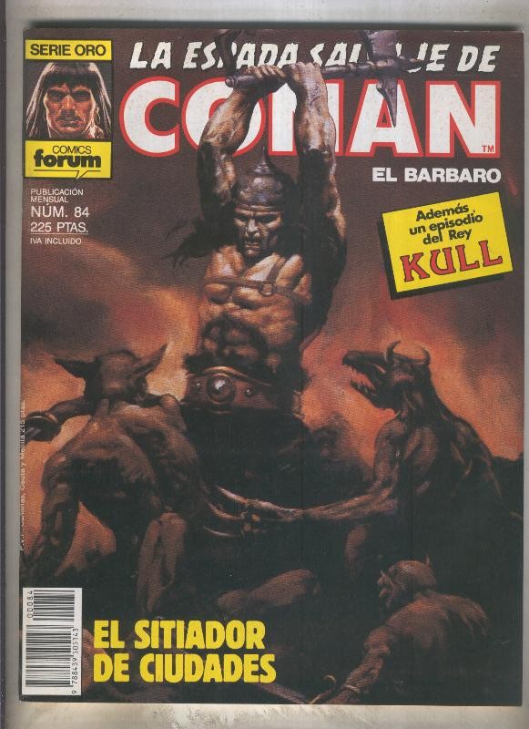 La Espada Salvaje de Conan primera edicion numero 084 (numerado 1 en trasera)